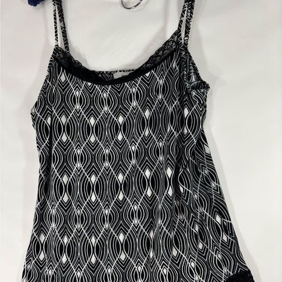 Ann Taylor Loft Black and White Camisole Tank Large - Picture 1 of 4